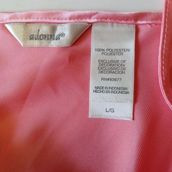 Lot Of 2 Silky Nightgown Intimate Sleepwear Lingerie-Pink & Turquoise Blue - Picture 10 of 16